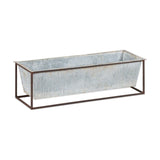 Narlu Window Box Planter - Aged Zinc