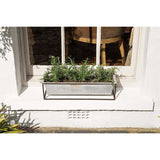 Narlu Window Box Planter - Aged Zinc