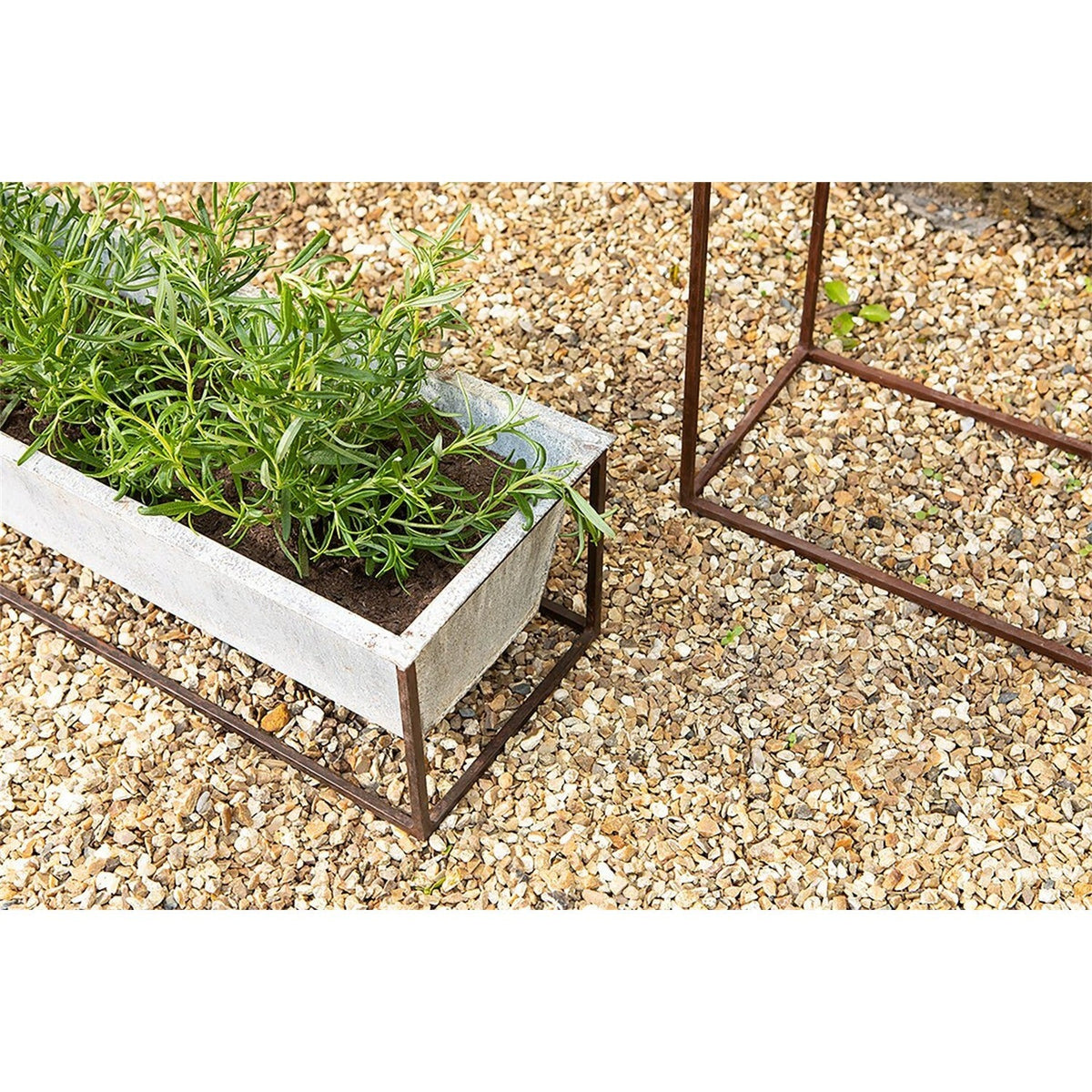 Narlu Window Box Planter - Aged Zinc