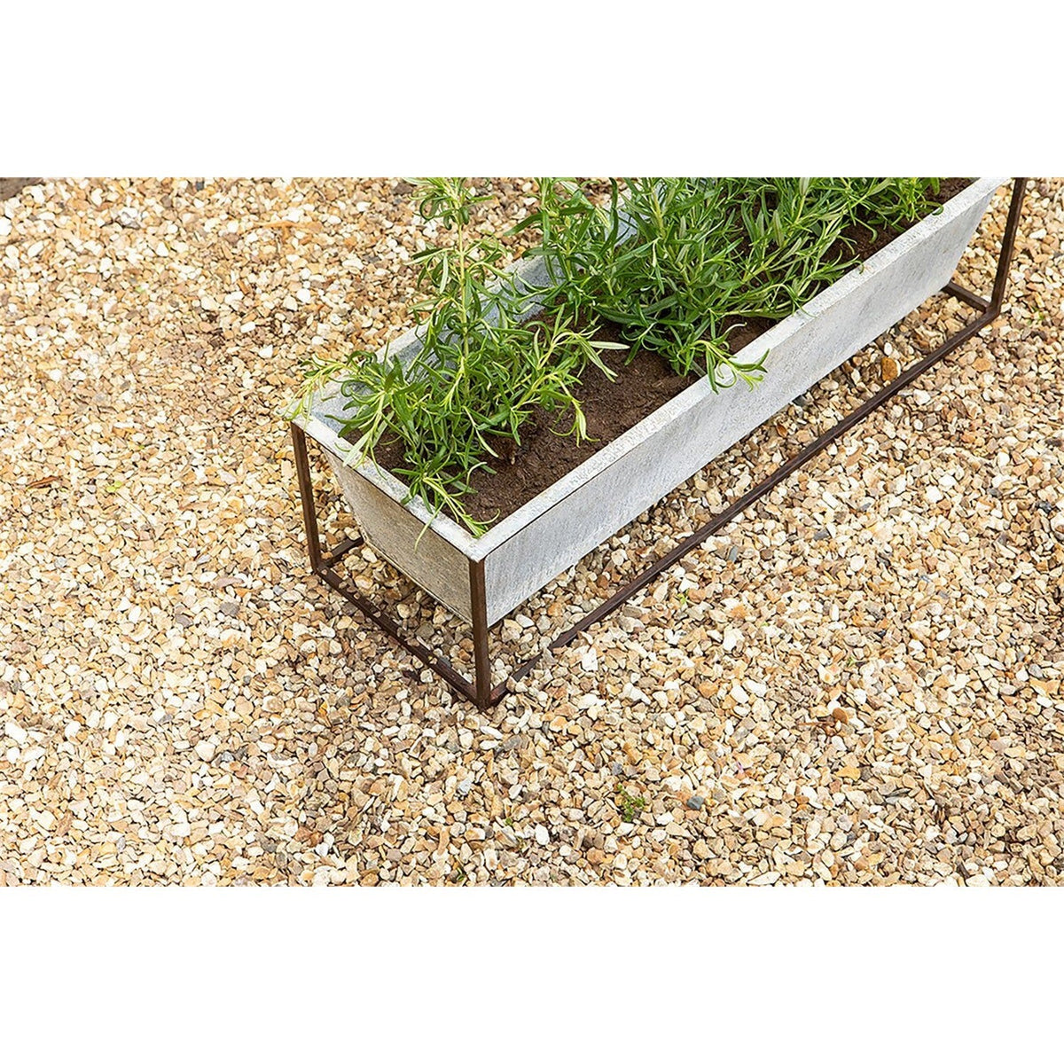 Narlu Window Box Planter - Aged Zinc