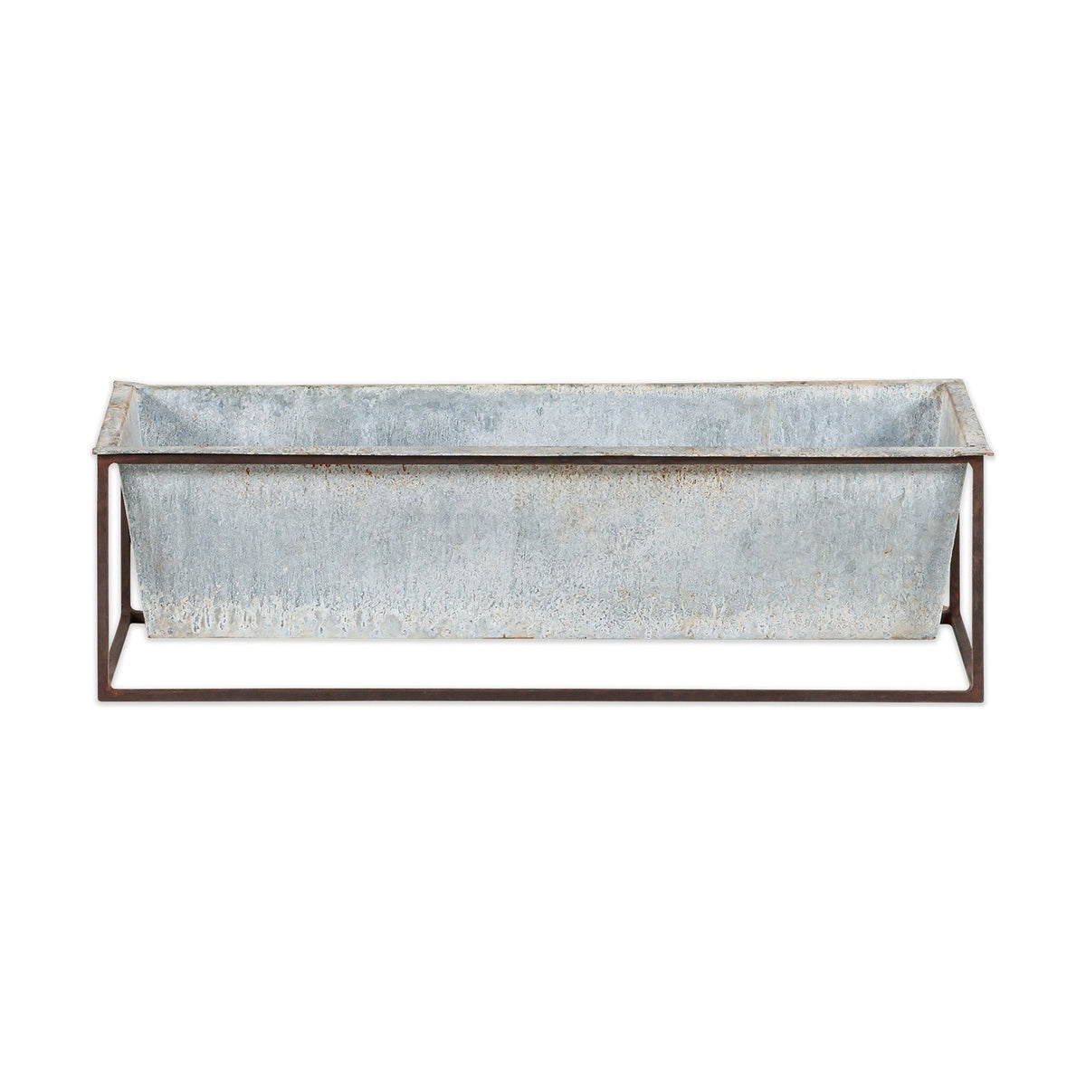 Narlu Window Box Planter - Aged Zinc