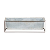 Narlu Window Box Planter - Aged Zinc