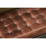 Nasan Leather Upholstered Bench - Brown