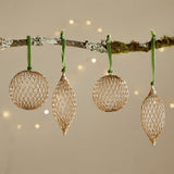 Nirav Wire Baubles - Brass - Set of 4