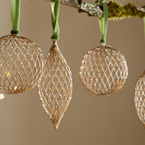 Nirav Wire Baubles - Brass - Set of 4