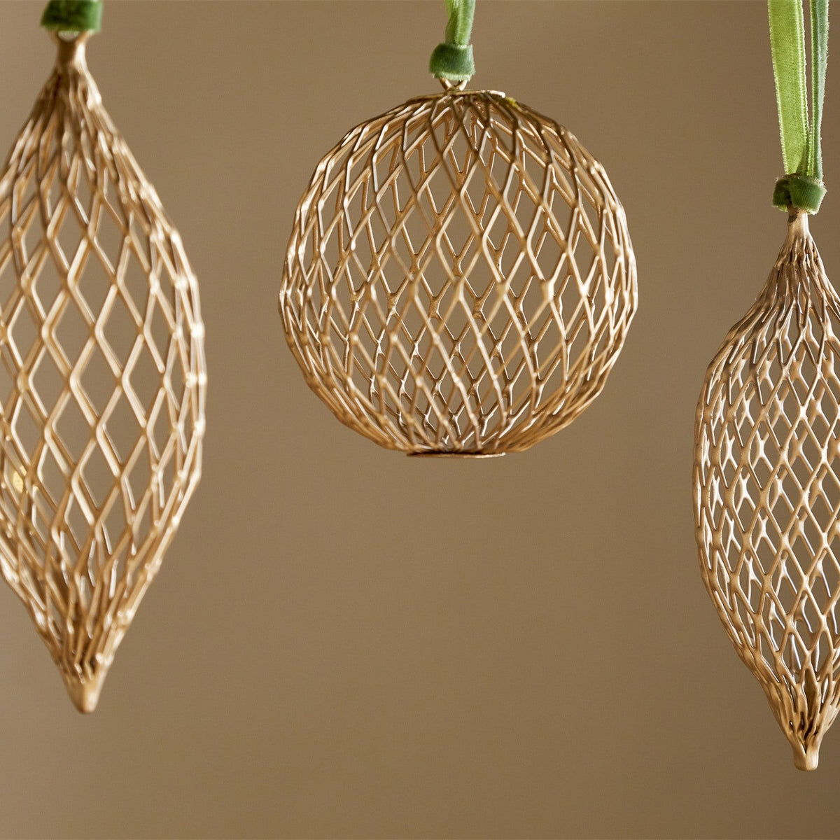 Nirav Wire Baubles - Brass - Set of 4