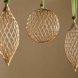 Nirav Wire Baubles - Brass - Set of 4