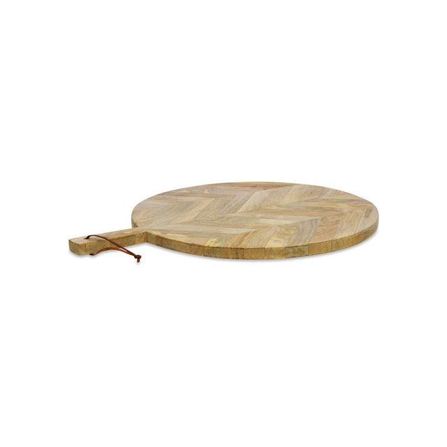 Nalbari Small Round Mango Wood Pizza Board - Natural