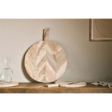 Nalbari Small Round Mango Wood Pizza Board - Natural