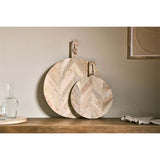Nalbari Large Round Mango Wood Pizza Board - Natural