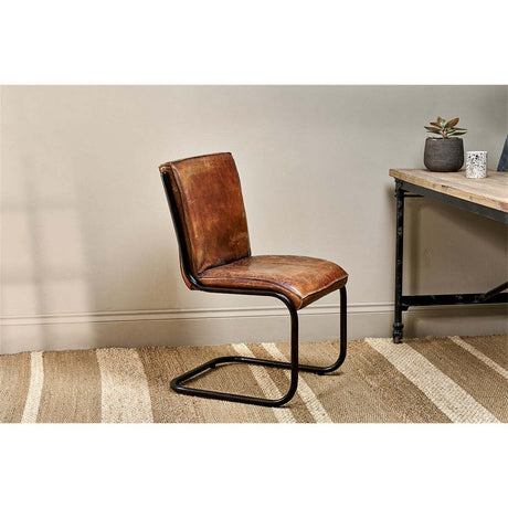 Narwana Leather Desk Chair - Aged Tan