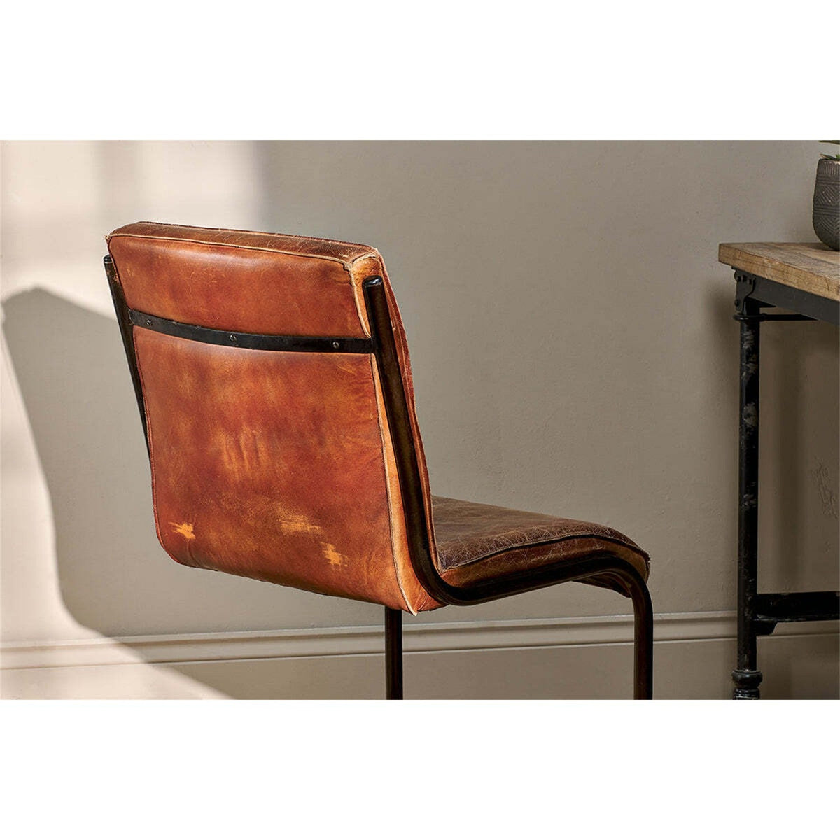 Narwana Leather Desk Chair - Aged Tan