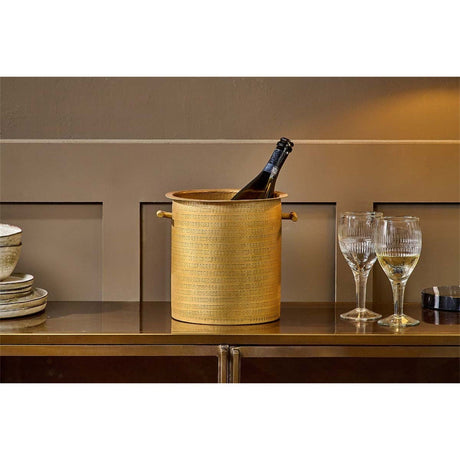 Nalgora Etched Wine Cooler - Antique Brass