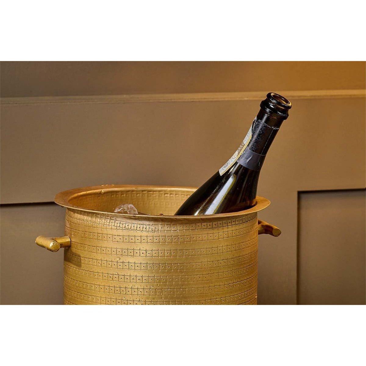 Nalgora Etched Wine Cooler - Antique Brass