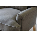 Nalla Herringbone Wool Armchair - Charcoal