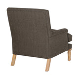 Nalla Herringbone Wool Armchair - Charcoal
