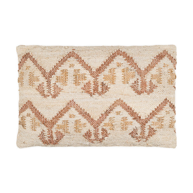 Nuvali 60 x 40cm Cotton & Jute Cushion Cover - Rust