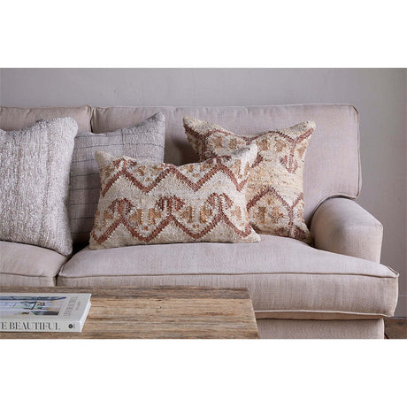 Nuvali 60 x 40cm Cotton & Jute Cushion Cover - Rust