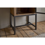 Nirvi Tall Mango Wood & Iron Display Cabinet - Black