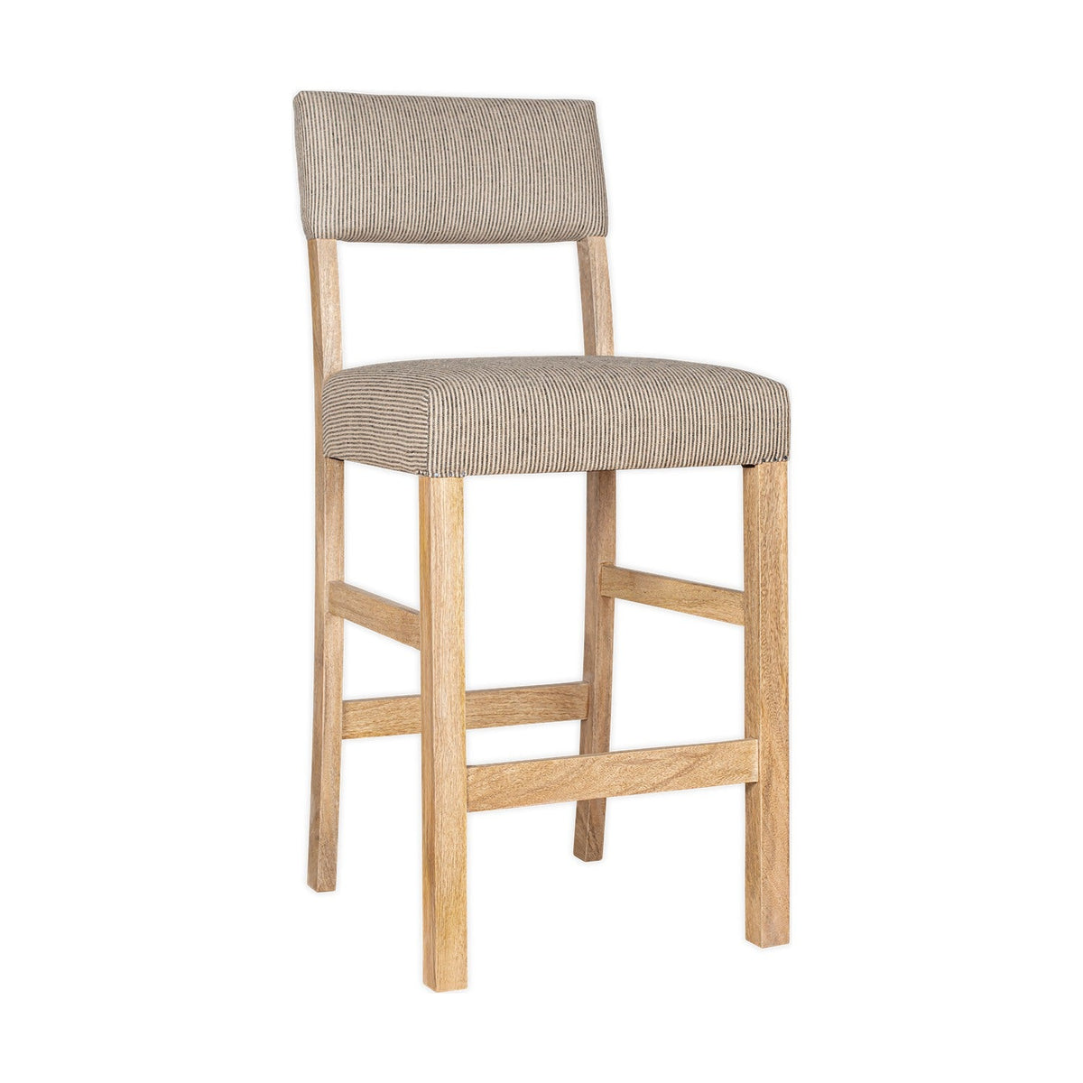 Nadeeka Linen Upholstered Counter Stool - Soft Grey