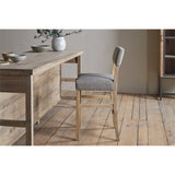 Nadeeka Linen Upholstered Counter Stool - Soft Grey