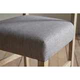 Nadeeka Linen Upholstered Counter Stool - Soft Grey
