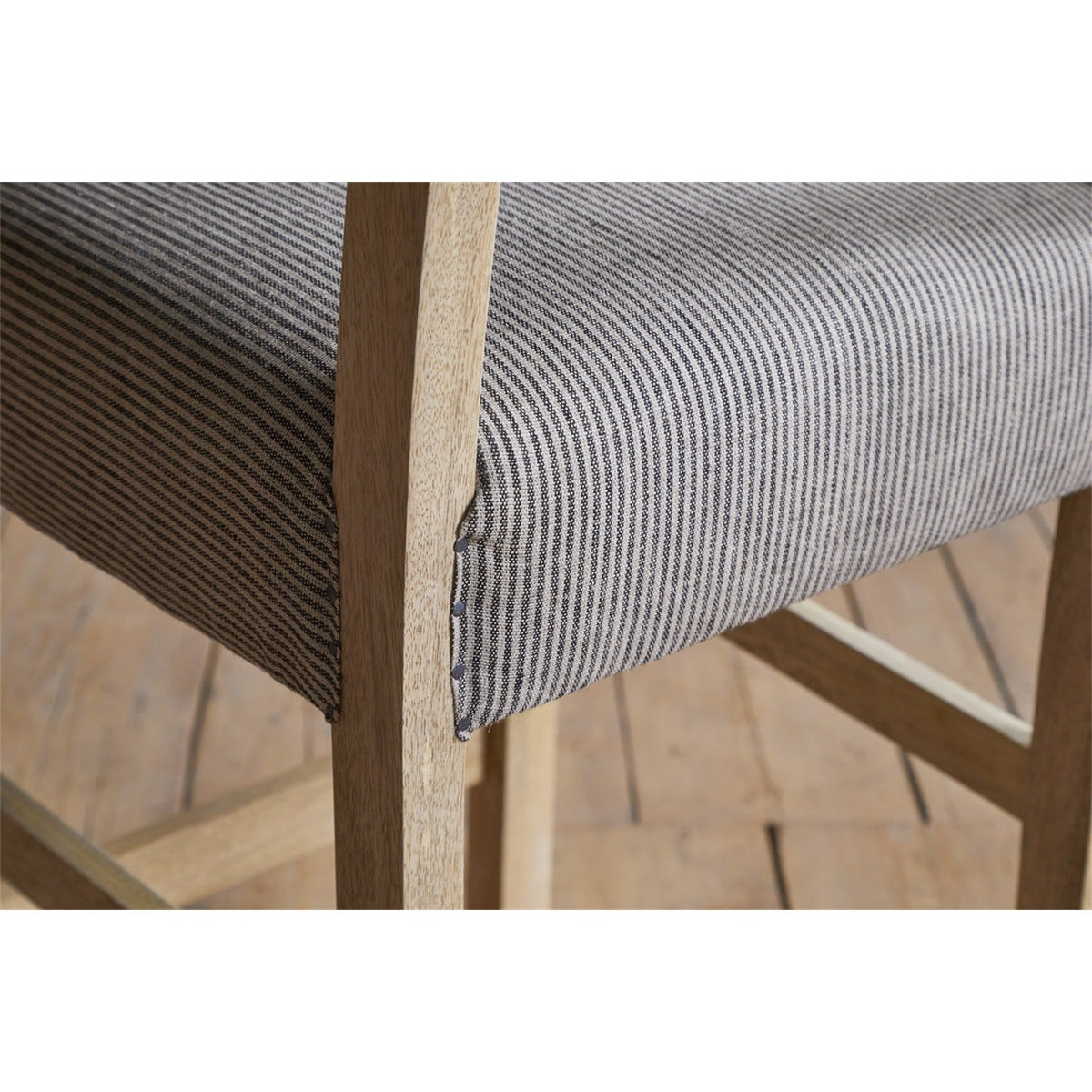 Nadeeka Linen Upholstered Counter Stool - Soft Grey