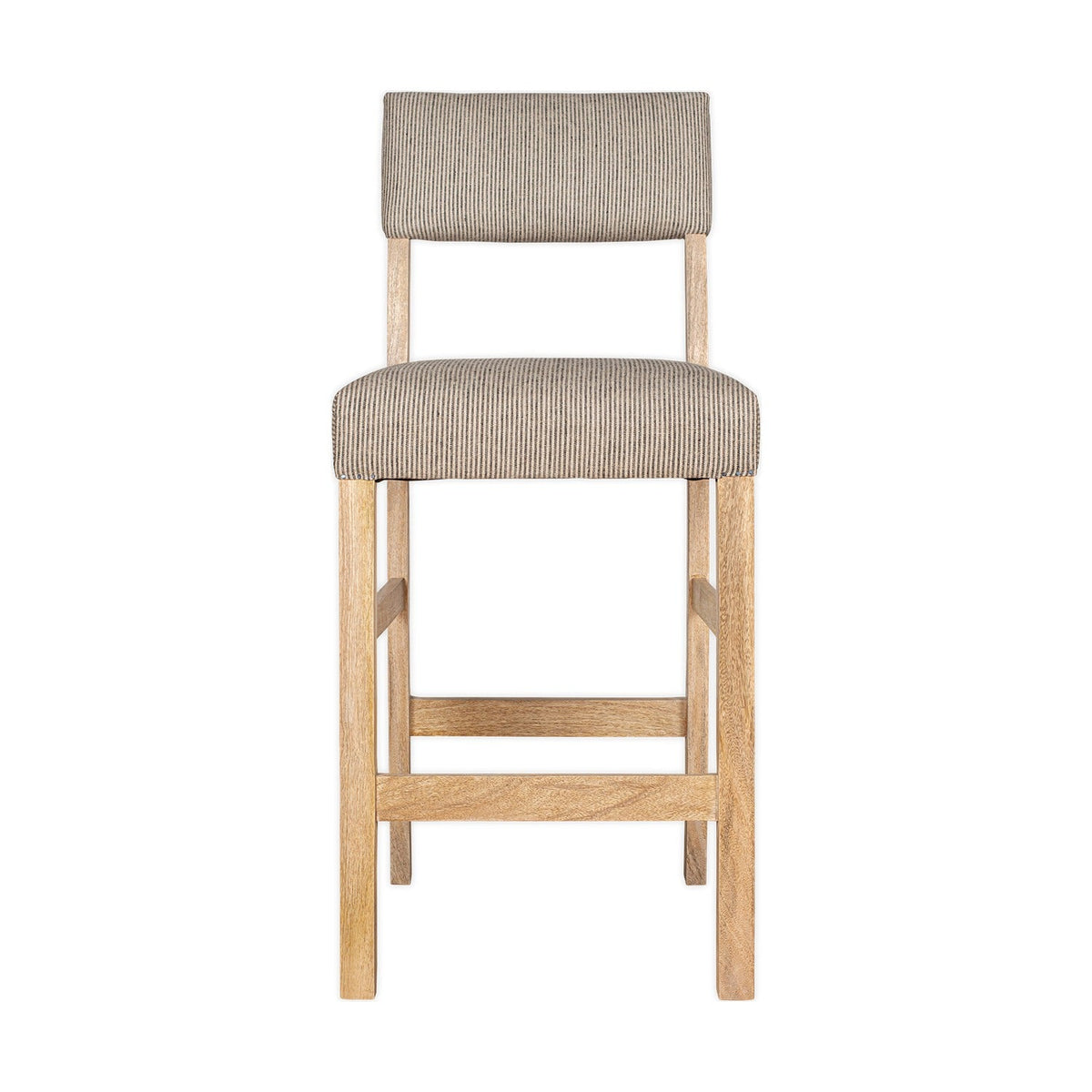 Nadeeka Linen Upholstered Counter Stool - Soft Grey