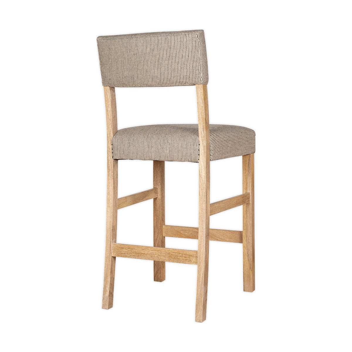 Nadeeka Linen Upholstered Counter Stool - Soft Grey