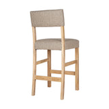 Nadeeka Linen Upholstered Counter Stool - Soft Grey