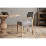 Nadeeka Linen Upholstered Dining Chair - Soft Grey