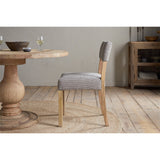 Nadeeka Linen Upholstered Dining Chair - Soft Grey