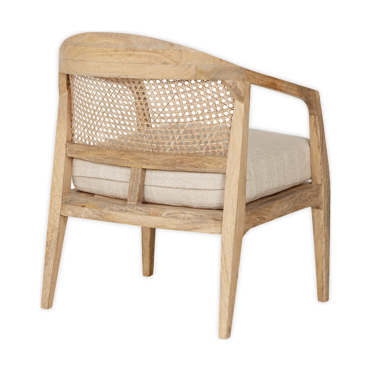 Nabhi Mango Wood & Cane Armchair - Natural