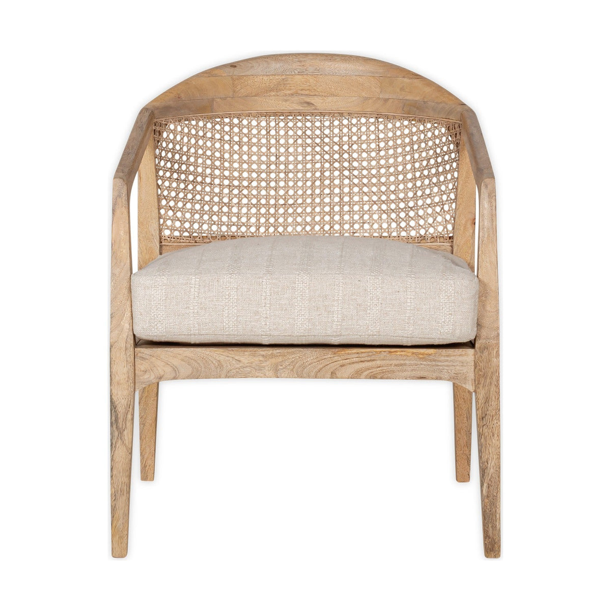 Nabhi Mango Wood & Cane Armchair - Natural