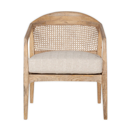 Nabhi Mango Wood & Cane Armchair - Natural
