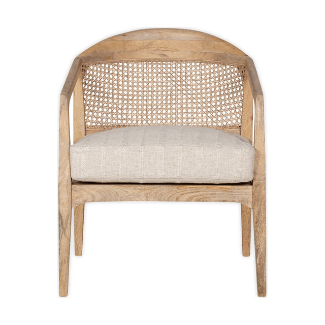 Nabhi Mango Wood & Cane Armchair - Natural