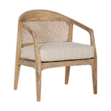 Nabhi Mango Wood & Cane Armchair - Natural