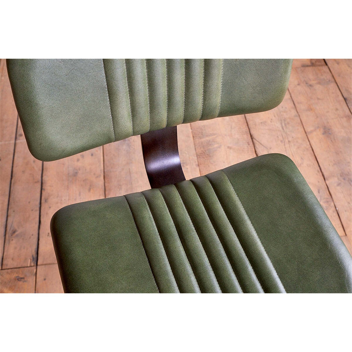 Narwana Leather Bar Stool - Rich Green