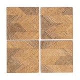 Nalbari Mango Wood Coasters - Natural - Set of 4
