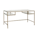 Nakuru Iron & Glass Desk - Brass