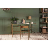 Nakuru Iron & Glass Desk - Brass
