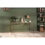 Nakuru Iron & Glass Desk - Brass