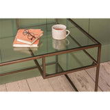 Nakuru Iron & Glass Desk - Brass