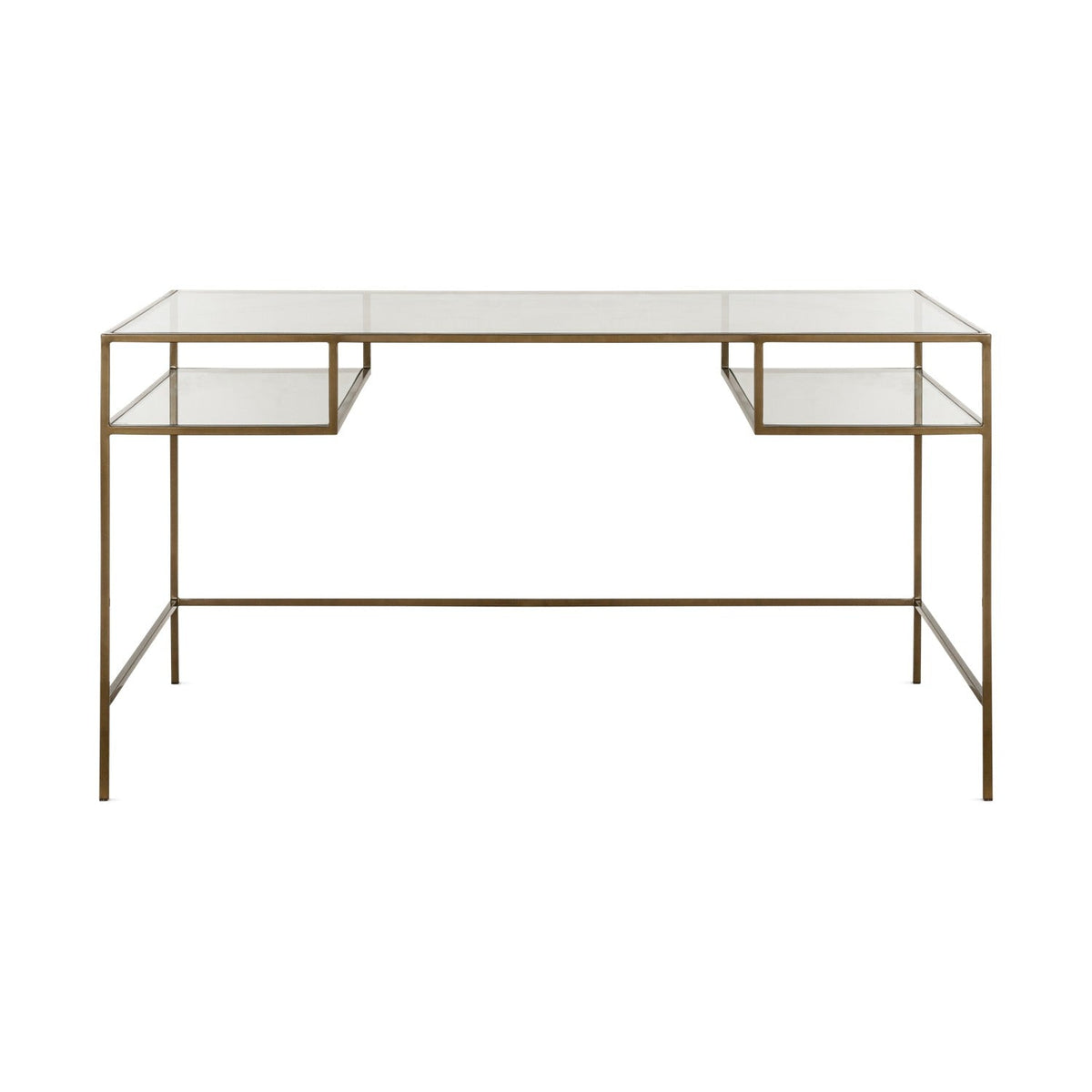 Nakuru Iron & Glass Desk - Brass