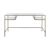 Nakuru Iron & Glass Desk - Brass