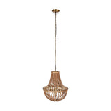 Neela 2 Light Mango Wood Pendant Light - Natural
