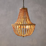 Neela 2 Light Mango Wood Pendant Light - Natural