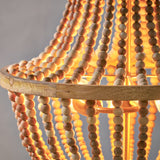 Neela 2 Light Mango Wood Pendant Light - Natural