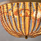 Neela 2 Light Mango Wood Pendant Light - Natural