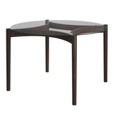 Ned Dining Table - Clear with Chocolate